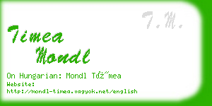 timea mondl business card